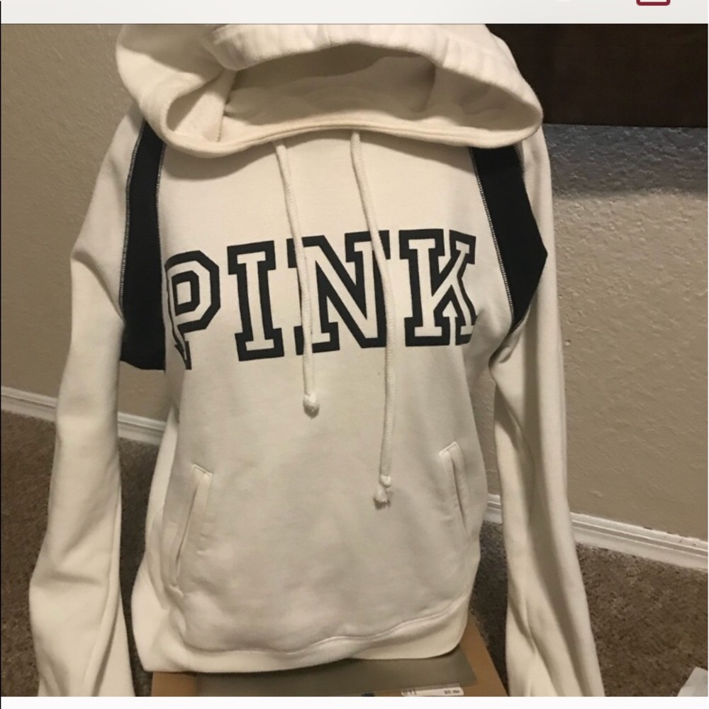 White hoody Pink Victoria secret